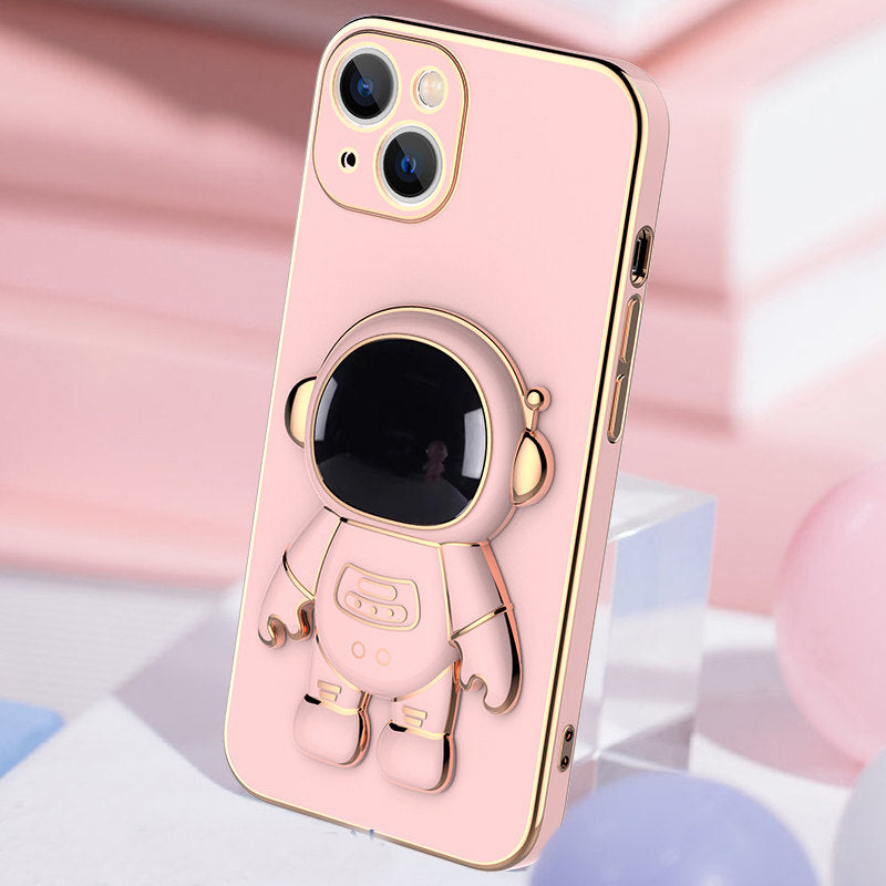 Custodia iPhone 3D Astronauta – Cover Antiurto con Supporto Integrato ed Elettroplaccatura in