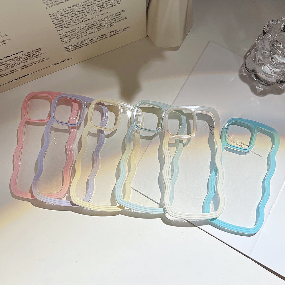 Cover iPhone TPU Bordo Ondulato Candy Color