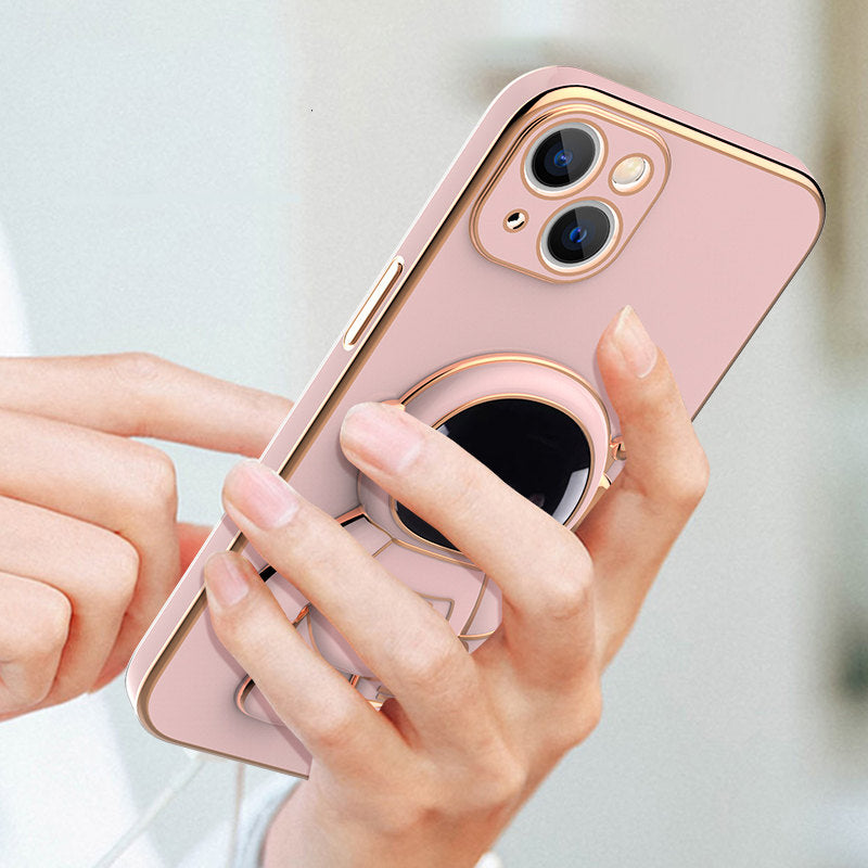 Custodia iPhone 3D Astronauta – Cover Antiurto con Supporto Integrato ed Elettroplaccatura in