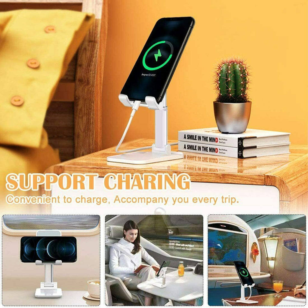 Supporto da Tavolo per iPhone e Smartphone – Regolabile, Ergonomico, Antiscivolo