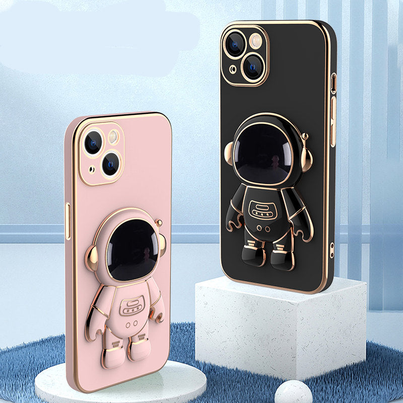 Custodia iPhone 3D Astronauta – Cover Antiurto con Supporto Integrato ed Elettroplaccatura in