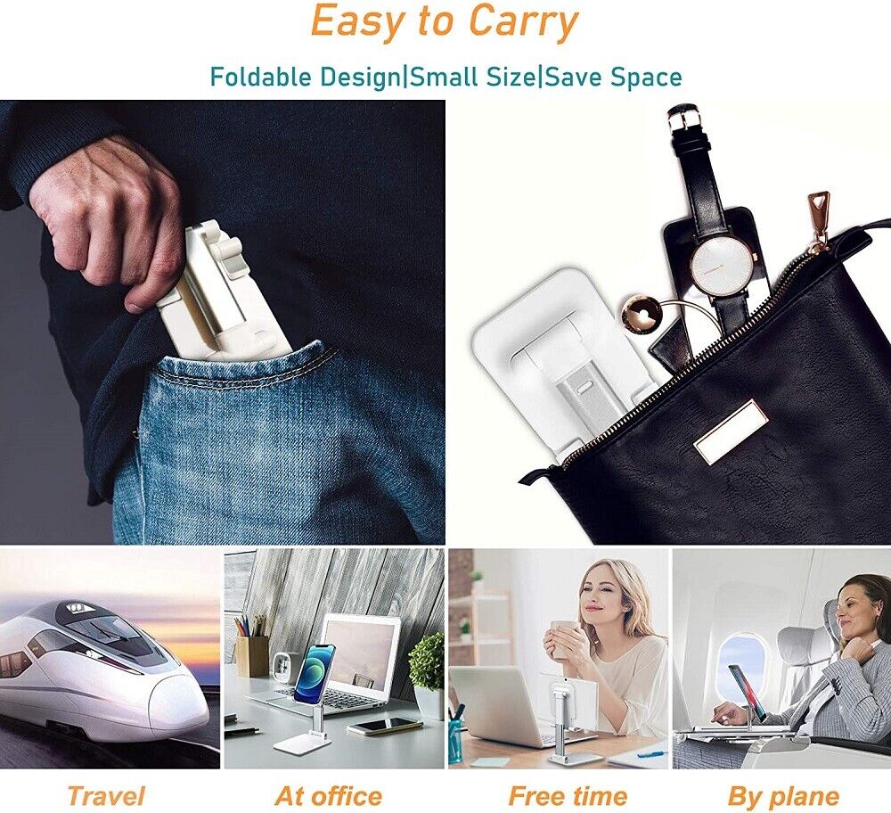 Supporto da Tavolo per iPhone e Smartphone – Regolabile, Ergonomico, Antiscivolo