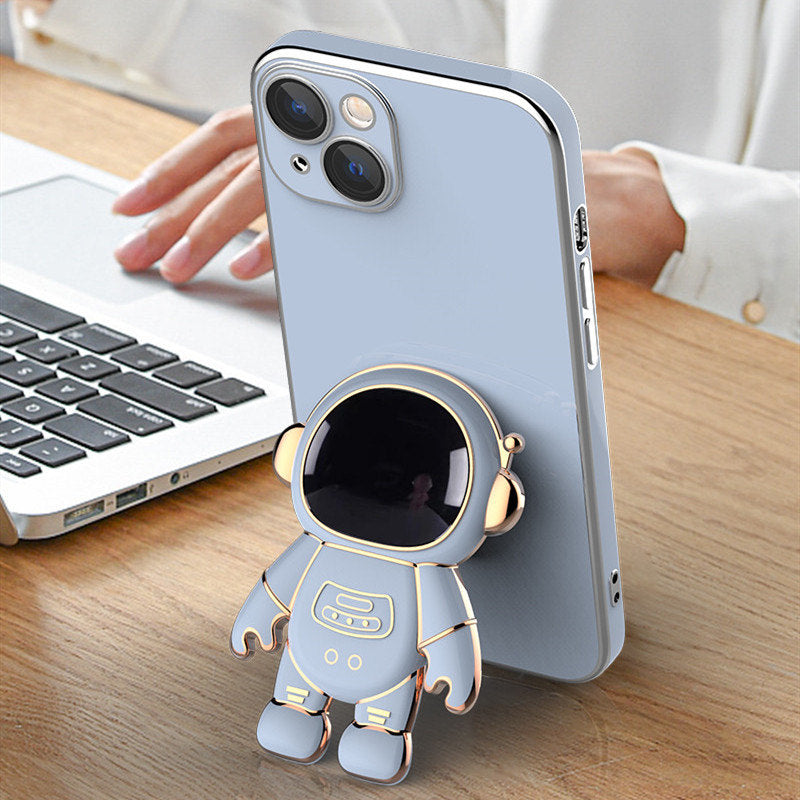 Custodia iPhone 3D Astronauta – Cover Antiurto con Supporto Integrato ed Elettroplaccatura in