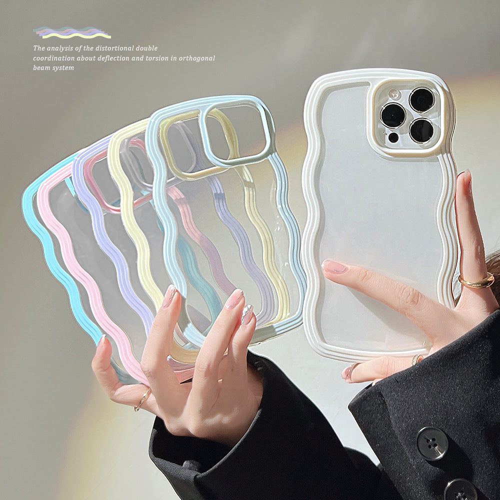 Cover iPhone TPU Bordo Ondulato Candy Color