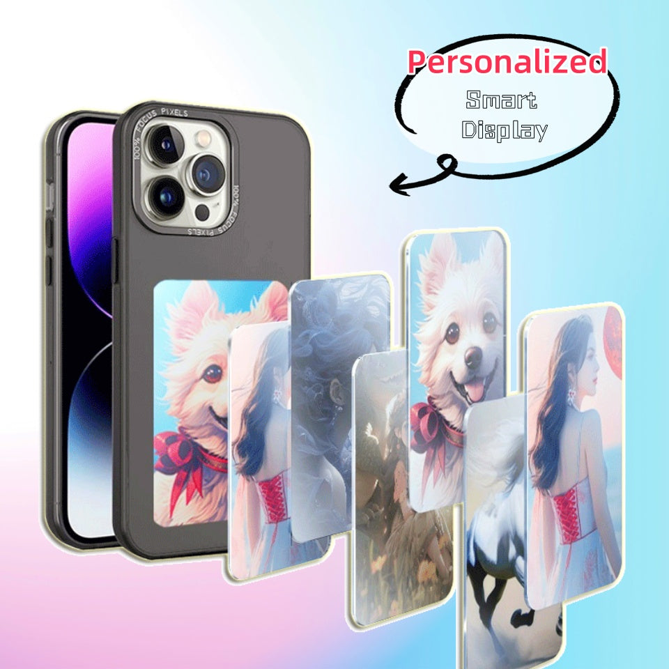 Custodia iPhone con Schermo E-Ink Personalizzabile – Cover di Design Unica