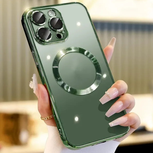 Cover MagSafe per iPhone 14, 13, 12, 11 Pro Max – Protezione Fotocamera Integrata
