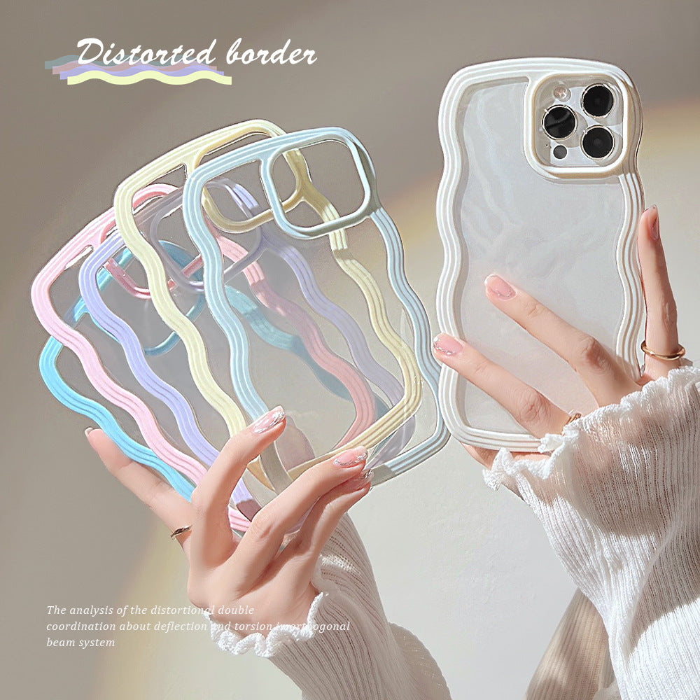 Cover iPhone TPU Bordo Ondulato Candy Color