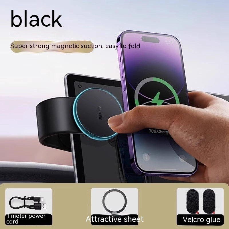 Supporto Auto Magnetico Pieghevole con Ricarica Wireless 15W – Compatibile con iPhone MagSafe